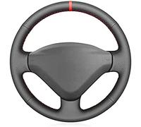 Funda de Cuero Negro para Volante de Coche, para Citroen Berlingo 2008-2016 Jumpy 2009-2016, para Toyota Proace 2013-2016, línea Gris