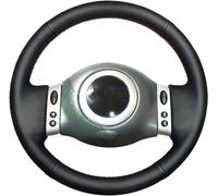 Funda de Cuero Negro para Volante de Coche,para Mini para Coupe 2001-2006 para Mini R50 R53 R60, Funda para Volante de Coche Cosida a Mano