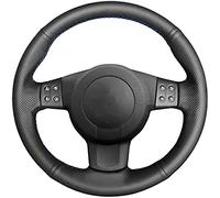 Funda de Cuero Negro para Volante de Coche, para Seat Ibiza 6L Leon MK2 Leon Sport Altea Toledo 2005-2009, línea roja