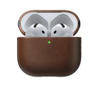 Funda de Cuero Nomad AirPods 4 Marrón Oscuro