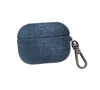 Funda de cuero para AirPods, hecha a mano con cuero de primera calidad, cubierta protectora rígida para tus AirPods - Azul, compatible con