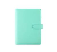 Funda de cuero para cuaderno, A5, A6, cuaderno de notas, planificador, libro de hojas sueltas con soporte para bolígrafo, carpeta de presupuesto recargable de 6 anillos (A5, verde)