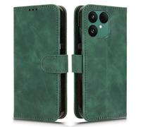Funda de cuero para Fairphone 6 - Funda tipo cartera delgada anticaídas con tacto de piel (verde)