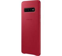 Funda de cuero para Galaxy S10 G973, Rojo burdeos