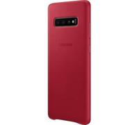 Funda de cuero para Galaxy S10 G975, Rojo burdeos