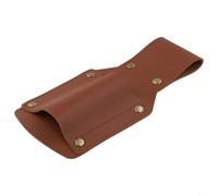 Funda de cuero para hacha y martillo con hebilla de metal, diseño desgastado en la cintura para funcionalidad al aire libre y uso diario en el campo (negro)