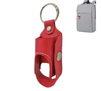 Funda de cuero para inhalador, llavero de cuero para inhalador, simple y elegante funda protectora para viajes, viajes de negocios, hogar, escuela, camping, Rojo, Refer to description, Unisex