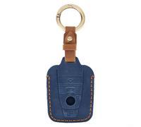 Funda de cuero para llave BMW para i3 i8 2014+ años de modelo diseñado para evitar roturas y arañazos de llave remota (azul)