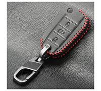 Funda de Cuero para Llave de Coche, 3 Botones, Mando a Distancia automático, Llavero Compatible con Peugeot 308 407 508 2008 3008 208, Socio Experto Rifter