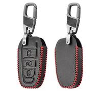 Funda de Cuero para Llave de Coche, Carcasa con Control Remoto automático, Llavero con 3 Botones Aptos para Peugeot 3008 208 308 508 408 2008 307 4008 Aptos para Citroen C2 C3 C4 C5