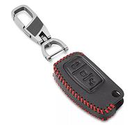 Funda de Cuero para Llave de Coche, Funda de protección remota, Accesorios de Llavero para Ford Fiesta Focus MK2 Mondeo Kuga Galaxy c-MAX s-MAX