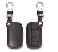 Funda de Cuero para Llave de Coche, Funda Protectora para Mando a Distancia, Accesorios para Llavero, 5 Botones para Land Rover Range Rover Discovery 4 Evoque Sport Vogue