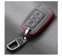 Funda de Cuero para Llave de Coche, Llavero de Carcasa de Control Remoto Apto para Volkswagen Golf 7 MK7 Tiguan Touran 2017 Apto para Skoda Octavia A7 RS para Seat Leon Ibiza