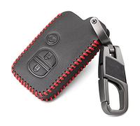 Funda de Cuero para Llave de Coche, Llavero de Control Remoto, 3 Botones Aptos para Toyota Land Cruiser Prado Avensis Corolla Prius Highlander Yaris