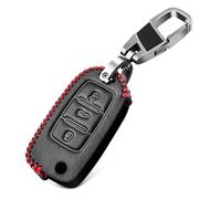 Funda de Cuero para Llave de Coche, Llavero de Control Remoto automático Apto para Volkswagen Jetta MK5 MK6 Golf 4 5 6 Polo Bora Tiguan Passat B5 B6 GOL CrossFox Plus EOS Scirocco Beetle