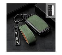 Funda De Cuero para Llave De Coche para Land Rover A9 para Range Rover para Evoque para Freelander Y para Discovery Funda Y Bolsa Accesorios(A-Gun Green Ring)