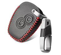 Funda de Cuero para Llave de Coche para Renault Duster Clio Dacia 3 Twingo Logan Sandero Modus 2 Botones Remoto Auto Remoto Shell Fob