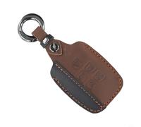 Funda de cuero para llaves de coche para llaves Jaguar XE, XF, XJ, F-Pace y F-Type - Protección completa, anticaídas, diseño de absorción de golpes con pre (marrón)