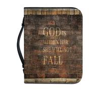 Funda de cuero para llevar libros para mujeres y hombres, bolsa protectora de la Biblia con asa, 9.2 X 6.3 in, Mochilas Tote