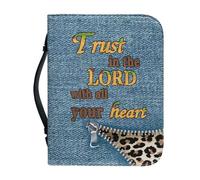 Funda de cuero para llevar libros para mujeres y hombres, bolsa protectora de la Biblia con asa, 9.2 X 6.3 in, Mochilas Tote