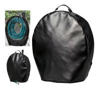 Funda de cuero para manguera de jardín, cubierta de manguera montada en la pared para exteriores, luz solar, impermeable, resistente al viento, a prueba de nieve, prolonga su vida, para manguera de