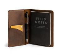 Funda de cuero para notas de campo, funda de cuero para cuaderno de 3.5 x 5.5 pulgadas, con soporte para tarjetas y bolígrafos, almacenamiento protector hecho a mano para bolsillo Moleskine diario
