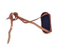 Funda de cuero para ocular con cordón para prismáticos de estilo 62 que proporciona protección de lente durante actividades al aire libre (cuero rojo)