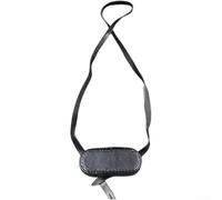 Funda de cuero para ocular con cordón para prismáticos de estilo 62 que proporciona protección de lente durante actividades al aire libre (cuero negro)