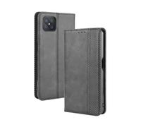 Funda de Cuero para OPPO Reno4 Z 5G,Flip magnético Retro,Caso de teléfono de Cuero PU,Diseño de Billetera con 3 Ranuras para Tarjetas y 1 Clip de Dinero -Black