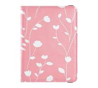 Funda de cuero para pasaporte, estilo pastoral, cartera de viaje, cartera para pasaporte, combo con ranura para tarjeta de vacunación, impermeable, Palnts de estilo pastoral, 1 size