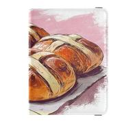 Funda de cuero para pasaporte, ligera, para vacunas, para mujeres y niñas, organizador de documentos, accesorios, viajes, feliz Pascua, moños de cruz caliente, Happy Easter Hot Cross Buns, 1 size,