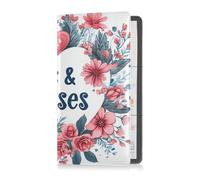Funda de cuero para registro de coche y tarjeta de seguro para hombres y mujeres, funda para licencia de conducir, tarjetas y documentos esenciales, día de San Valentín, amor, corazón, gnomo, abrazos,