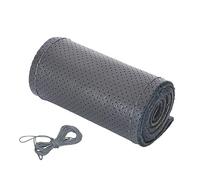 Funda de cuero para volante de coche con agujas de hilo suave y transpirable, protección interior L1Y3, accesorios trenzados deslizantes