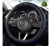 Funda de Cuero para Volante de Coche Mazda CX-3, CX-30, CX-5, CX-50 - Cubierta Antideslizante, Protector y Accesorio Decorativo Interior