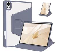 Funda de Cuero PU for Tableta, Funda Dura Transparente acrílica giratoria con Soporte for bolígrafo, Adecuada for Honor Pad GT de 11,5 ", ROL-W60 2025 360(Lavender Gray)
