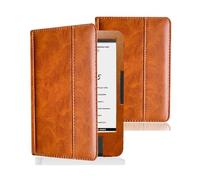 Funda de Cuero Tipo Folio Compatible con Boox Bering 5/4/3/2/1 el Lector de Libros Digitales, Funda Protectora con Funda magnética(Brown)