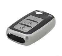 Funda de cuero TPU para llave Bora para Passat B5 B6 B7 y para golf diseñada para que coincida con las especificaciones de fábrica (plata)