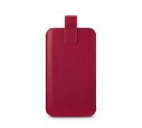 Funda de cuero universal para tel. 16,0x8,9x1,2cm, rojo