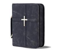 Funda de cuero vegano para la Biblia, bolsa de la Biblia con bolsillo para teléfono, funda de la Biblia para hombres y mujeres, caja de regalo cristiana