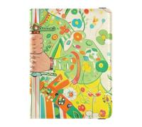 Funda de cuero verde personalizable para pasaporte, elegante, con ranura para tarjeta de vacunación, resistente al agua, Elegante dama con una espada verde, 1 size
