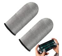 Funda de dedo para dedos | Protector antideslizante de fibra plateada | Funda para dedos de juego | Protectores de pulgar antisudor para pantalla táctil para juegos de teléfonos móviles | Funda de