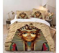 Funda de Edredón 240x260 cm Faraón Egipcio Niño Niña Chico 3 Piezas Juego de Cama Microfibra Cultura Egipcia Fundas Nordicas con 2 Fundas de Almohada
