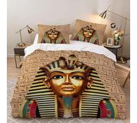 Funda de Edredón 240x260 cm Faraón Egipcio Niño Niña Chico 3 Piezas Juego de Cama Microfibra Estilo Egipcio Fundas Nordicas con 2 Fundas de Almohada