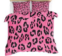 Funda de edredón con estampado de leopardo, tamaño Super King, funda de edredón sexy con estampado de leopardo, juego de ropa de cama de 3 piezas con 2 fundas de almohada con cierre de cremallera, 260
