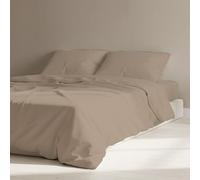 Funda de edredón de algodón egipcio certificado, tamaño Split King, funda de edredón de percal de calidad de hotel, agradable a la piel y transpirable, cierres de botón ocultos para un ajuste cómodo y