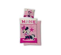 Funda de edredón - Disney - Minnie - Algodón - 140x200 cm - Funda 65x65 cm - Rosa
