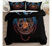 Funda de Edredón Juego de Ropa de Cama, 135 x 200 cm Fantasía Surrealista Oriental Dragón 3D Patrón Suave Microfibra Bedding Incluye Funda Nórdica y Funda de Almohada De Dos Caras