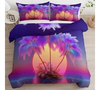 Funda de Edredón Juego de Ropa de Cama, 180 x 220 cm Retro Fantasía Romance Navegación 3D Patrón Suave Microfibra Bedding Incluye Funda Nórdica y Funda de Almohada Double Sided