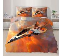 Funda de edredón para cazasJuego de Ropa de Cama Cielo Colorido con Nubes, Funda de edredón con Fundas de almohadaFunda de edredón Orange Sky, Ropa de Cama para Decorar el Dormitorio 135x200cm