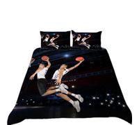 Funda de edredón tamaño super king para baloncesto, baloncesto, arena, juego de cama, funda de edredón 3D moderna con cremallera, juego de cama tamaño King, decoración de dormitorio de lujo, 3 piezas de poliéster